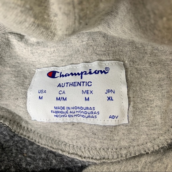Champion Long Sleeve Dk Grey Pullover Hoodie Size Medium - Picture 4 of 8